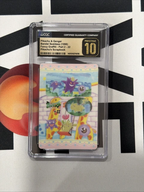 1999 Pocket Monsters Sealdass Fancy Graffiti Gengar Pikachu #22 CGC 10 PRISTINE