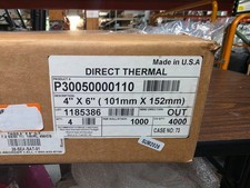 TAGS 4" x 6" DIRECT THERMAL 1000 TAGS PER ROLL, 4000 TAGS PER BOX