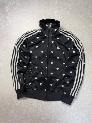 DDP Vintage Adidas Monogram Hearts Pattern Zip Track Top Jacket