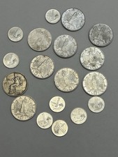 Collezione lotto 18 monete da 1 Lira Italia dal 1922 al 1955 numismatica