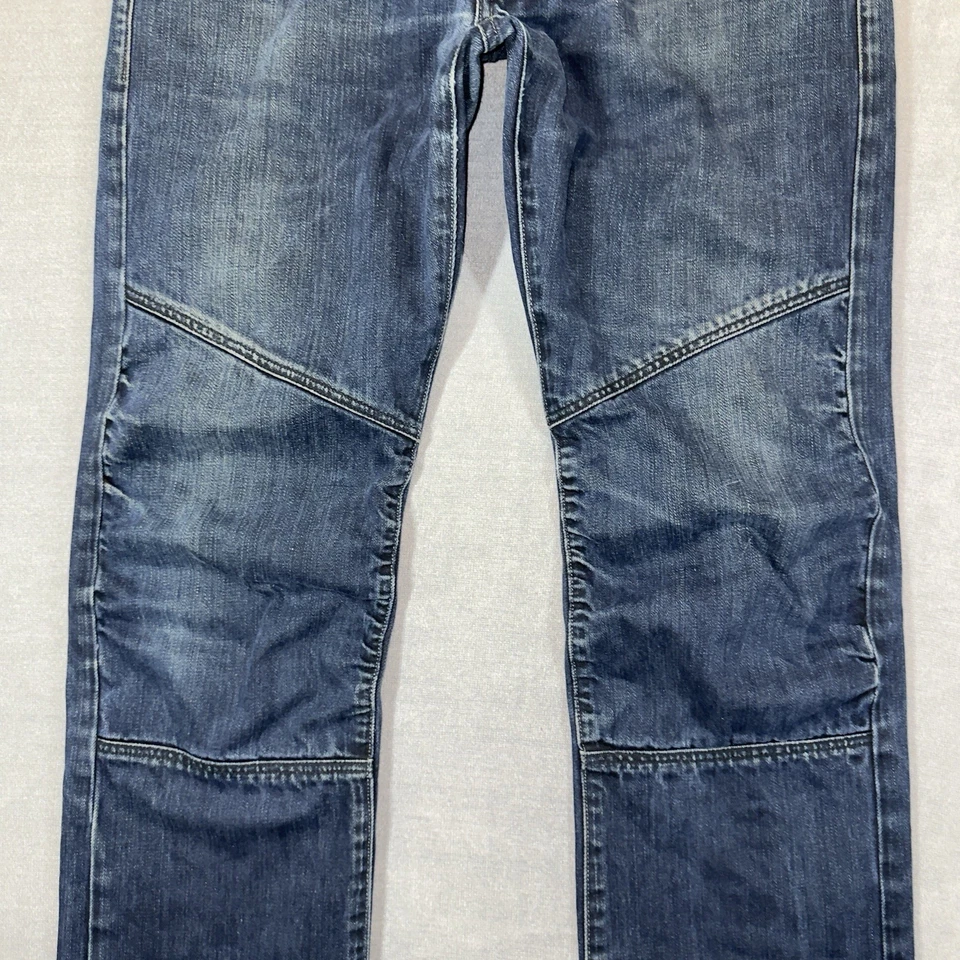 Pantalones de mezclilla G-Star Raw para hombre 31X32 Plus Sudden rectos lavado oscuro bolsillos con cremallera Foto 4 de 4