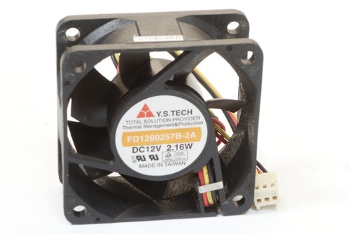 Y.S.Tech FD1260257B-2A 60x60x25mm Server Two Ball Lüfter/Fan 3-Pin DC-12V 2.16W