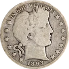 1893-P Barber Half Dollar