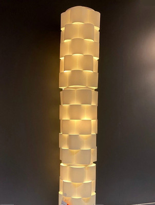 IKEA LÅGTRYCK LAGTRYCK Modern Floor Lamp, White 54''+ 3 LED Bulbs -NEW 205.132.02
