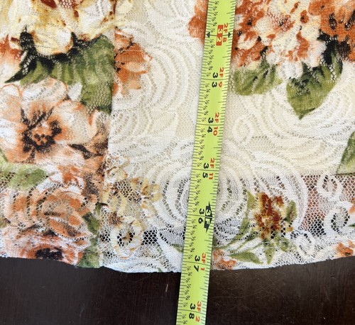 Vestido Floral Perceptions New York Para Mujer Talla XL Encaje Forrado Boho Hada Femenino - Imagen 8 de 13