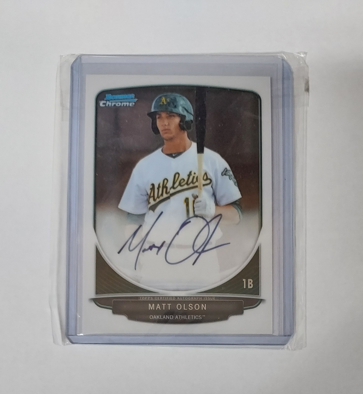 2013 Bowman Chrome Auto RC Matt Olson