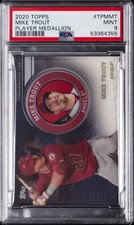 2020 TOPPS PLAYER MEDALLION #TPMMT MIKE TROUT PSA 9
