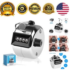 Tally Counter 4-Digit Clicker Counter Metal Hand Tally Pitch Counter for