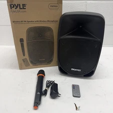 Pyle 800 Watt Bluetooth PA Speaker, Rechargeable, w/ Wireless Mic PSBT85A