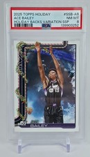 Ace Bailey 2025 Topps Holiday Backs SSP RC PSA 8 Jazz