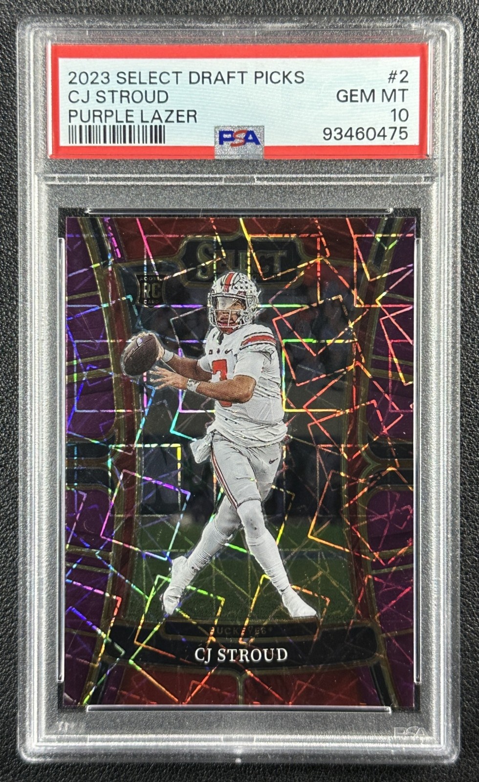 CJ Stroud Panini Select Draft Picks #2 Purple Lazer