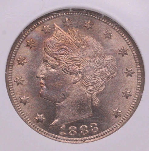 NGC MS-64! 1883 NO CENTS LIBERTY HEAD "V" NICKEL