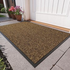 Dirt Trapper Door Mat, 17  x30  Front Door Mat Outside Entrance Brown