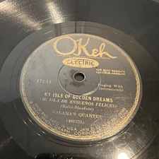 KALAMA'S Quartet  Okeh 41244 Hawaiian 78 RPM Record Steel Guitar Hawaii Kalamas