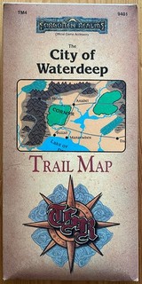 Trail Map: Forgotten Realms City of Waterdeep TSR TM4 9401 AD&D