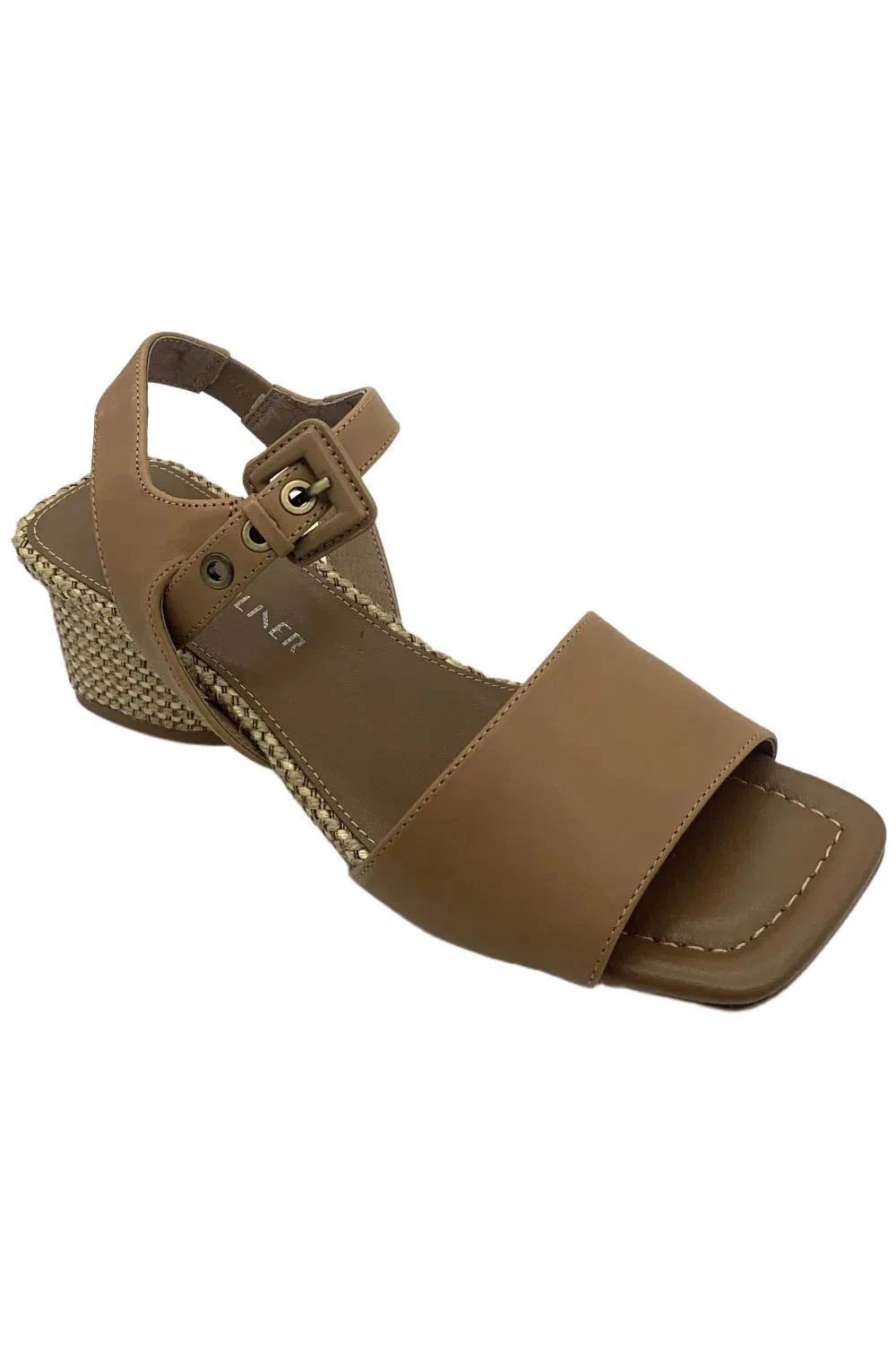 Donald Pliner Women's Aaro Block Heel Slingback Leather Sandal Saddle