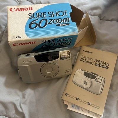 Canon Sure Shot 60 Zoom 35mm Point & Shoot Auto Focus Film Camera READ
