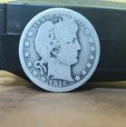 US Coin ~1916 D Barber Silver Quarter Circulated