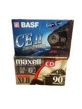 BASF CE II Chrome Extra NOS Cassette Tape + Maxell XL II NOS Cassette Tape