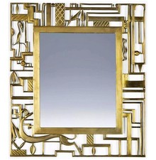 HAGENAUER WIEN Art Deco Relief Wall Mirror Bronze Vienna Austria c 1930