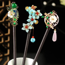 3PCS Hair StickFlower Hair Pins for Buns Chinese Hair Sticks for Long Hair Chop