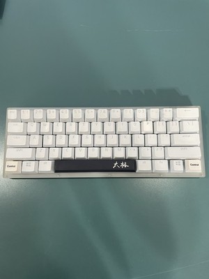 White Compact Mechanical Keyboard English Keycaps Transparent Switches QWERTY