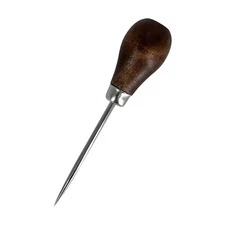 Calabash Tailor Awl with Ergonomic Wood Handle - Needle Length 2.4" / 60mm