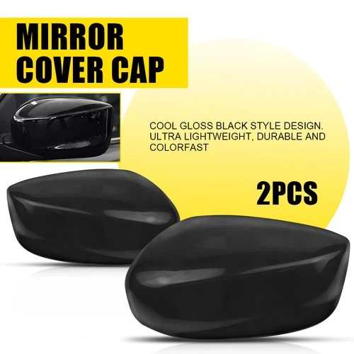 Pair For Honda Accord 2008-2013 Glossy Black Rearview Side Mirror Cover Trim NEW