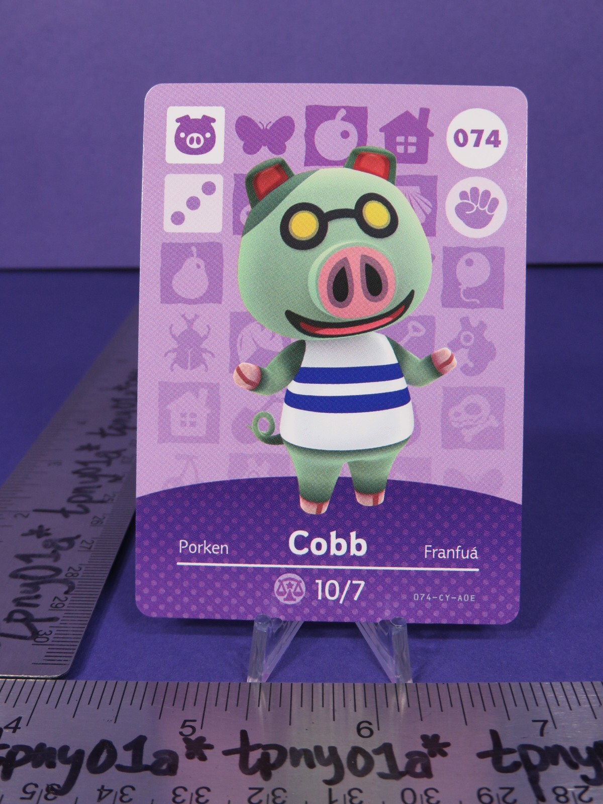 COBB #074 Animal Crossing Series 1 Amiibo Card US Pack Fresh Secure