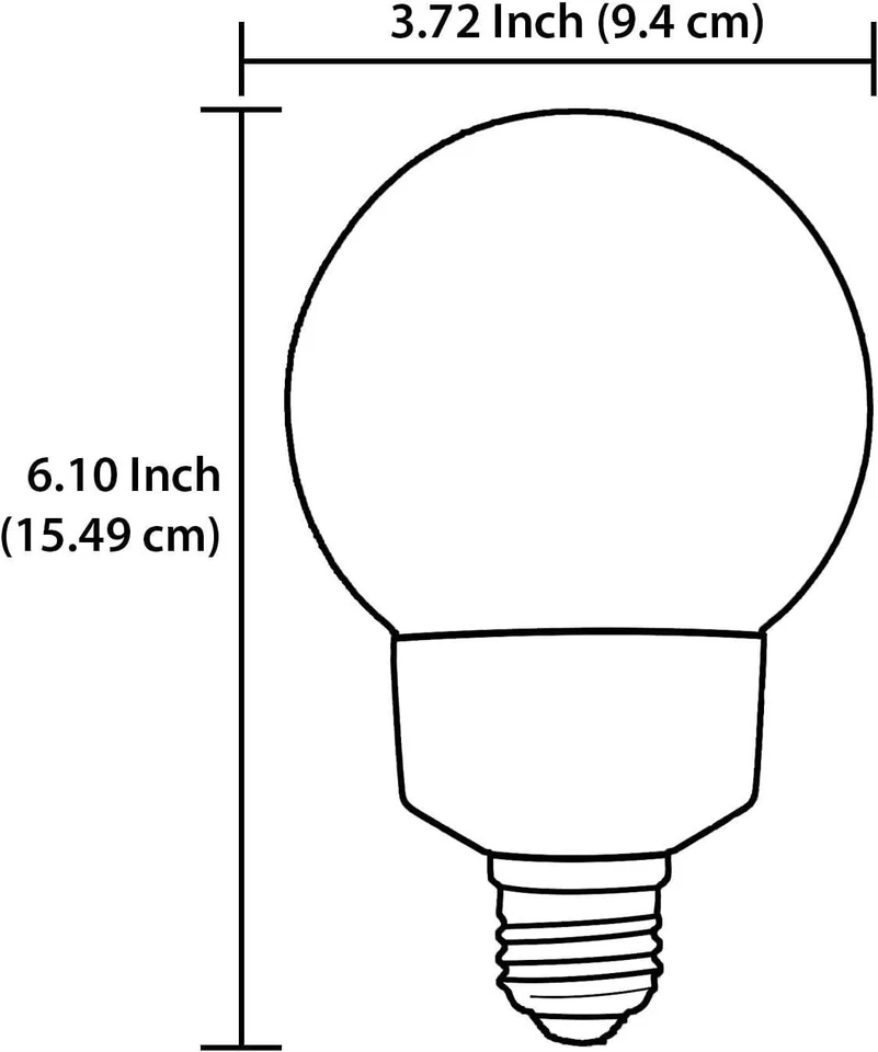 3Pack G25 LED Globe Light Bulb, Compact Vanity Clear, 5000K, 1125LM, 25W(75W) - Image 4 of 4
