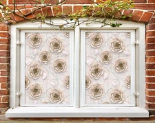 3D Carved Flower ZHUA793 Window Film Print Sticker Cling Stained Glass UV