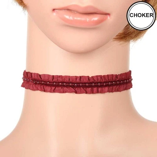 Burgundy choker deals