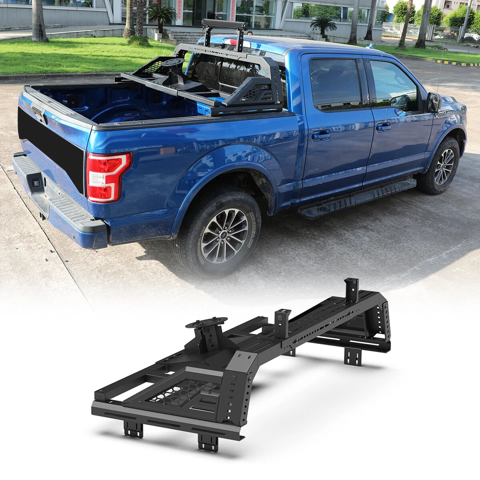 Adjustable Roof Rack Roll Sport Bar For 1999-2025 GMC sierra 1500/2500HD/3500HD Foto 2 de 4