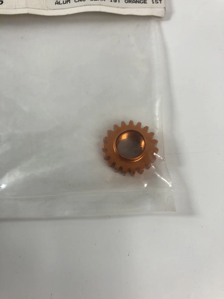 DE COLECCIÓN OFNA 38462 ALUMINIO CNC ENGRANAJE 19T NARANJA 1ER RARO Foto 3 de 4