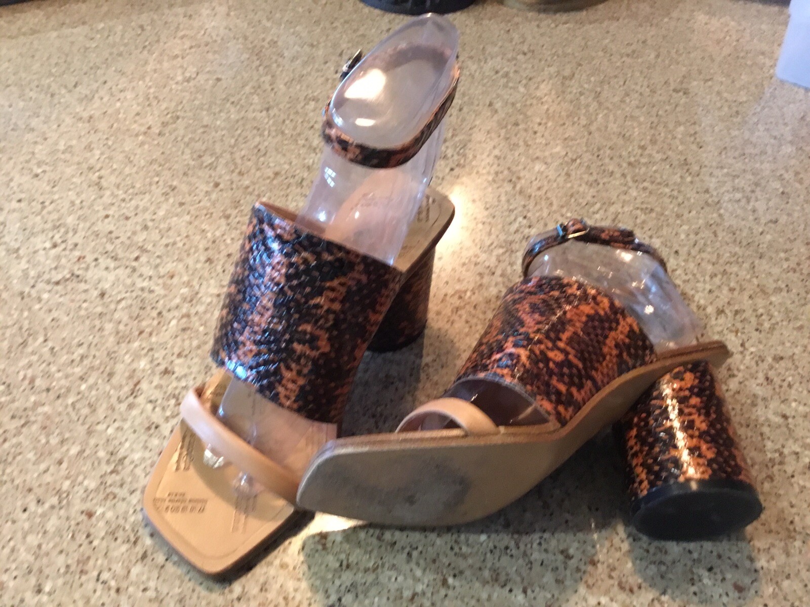 MAISON MARTIN MARGIELA PARIS PYTHON ANKLE STRAP S… - image 2