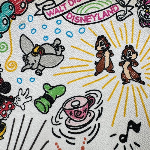 Disney Dooney & Bourke White Sketch Icons Crossbody Letter Bag Disney Land - Picture 18 of 20