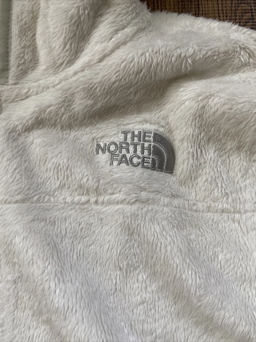 THE NORTH FACE White Full Zip Up Hoodie Deep Pile Fleece Jacket