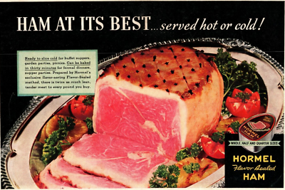 #ad #ad PRINT AD 1936 Hormel Ham At Its Best Hot or Cold 6.75 x 10 Ready to Slice C $10.62