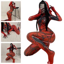 Frauen Zentai Bodysuit mit Kapuze Handschuhe Cosplay Kostüm Overalls Outfits★