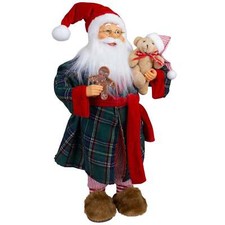 Chrstmas Paradse Wehnachtsfgur XL Elch 45cm 66cm Dekofgur, 1 St Rentier Stehend Weihnachtsdeko Braun Rot