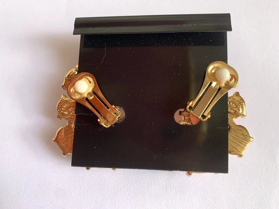 KJL KENNETH JAY LANE Chapado en Oro Iridiscente Racimo Clip En Pendientes NUEVO Foto 4 de 4