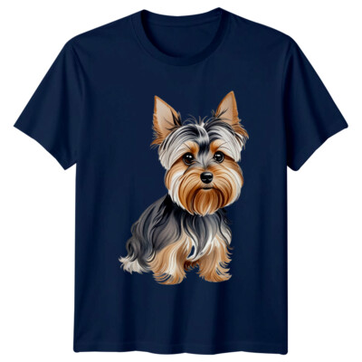 Süßes Yorkshire Terrier Hunderasse Cartoon T-Shirt