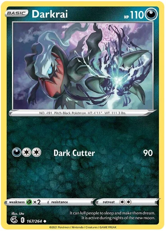Darkrai Pokemon Fusion Strike TCG Card 167/264