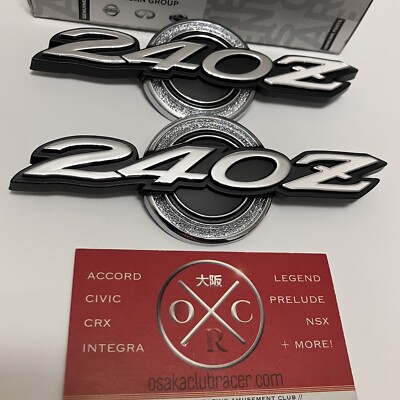 Genuine OEM 1970-73 Datsun 240Z C-Pillar Emblem Badge Set S30