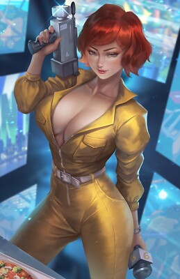 April O'Neil Japan Cartoon Anime Girl HD Print Canvas Manga Poster SFW Unframed
