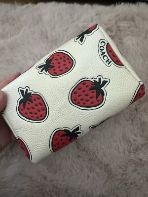 Coach Essential Cosmetic Pouch With Strawberry Print Brand New Coach Essential Cosmetic Pouch With Strawberry Print Brand New