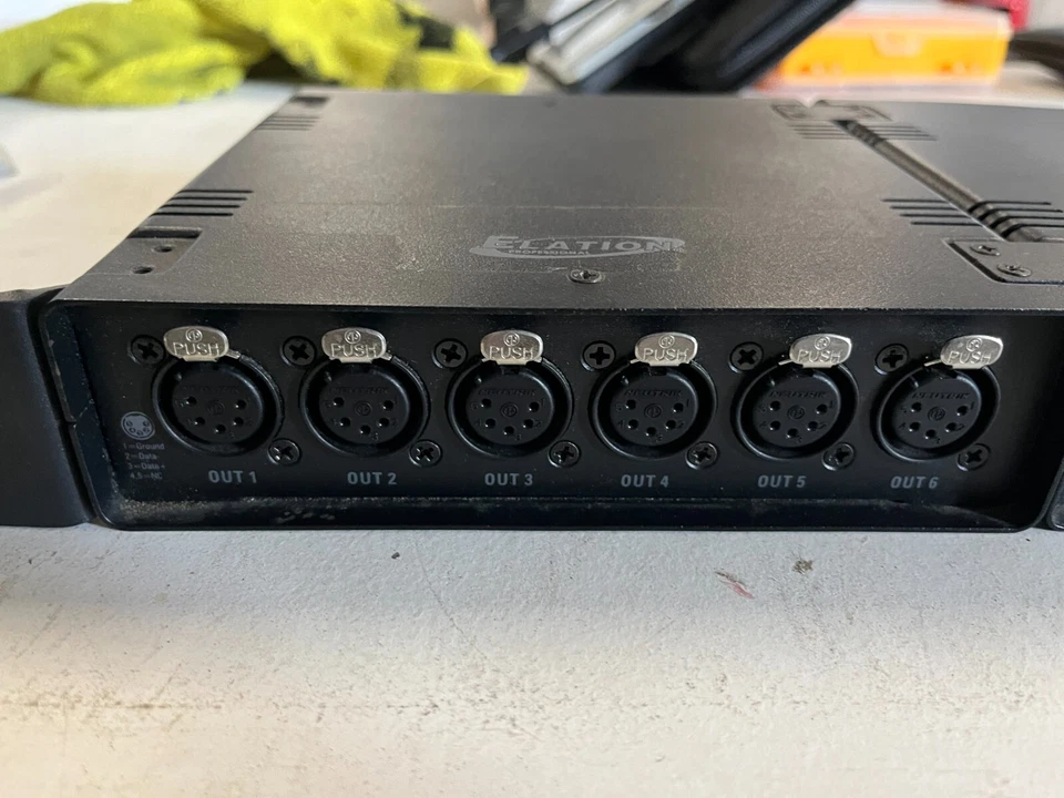 Elation RDMX6S DMX/RDM SPLITTER - DUAL 19" RACK MOUNT UNIT - Image 2 of 4