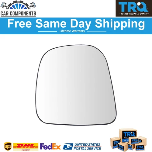 TRQ New Exterior Mirror Glass Power LH Side For 1996-2002 Chevrolet GMC