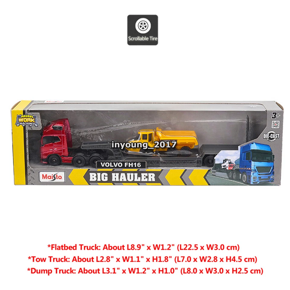 Volvo FH16 6x4 Tow Truck with Volvo A25G Articulated Dump Truck Diecast Model - Image 2 of 4
