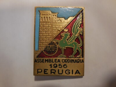Plakette gewöhnliche Montage Perugia 1956 UVI Bike Speed Union